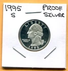 Gem 1995-S Proof Cameo Silver Washington Quarter - Free Shipping