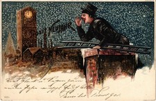 PC CHIMNEY SWEEPER HAPPY NEW YEAR (a74158)