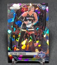 Aaliyah Edwards Silver Cracked Ice Rookie 2024 Panini Prizm WNBA Card 70 Mystics