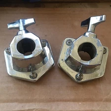 Set 2 Vintage Groove Percussion Natural Aged Chrome Drum Mounts Percussion Parts