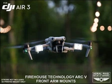 DJI Air 3 Air 3S Strobe Mounts Firehouse Technology ARC V (Lights Not Included)
