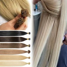 200 Strands I-Tip Stick Tip Hair 100 Human Hair Extensions Micro NaNo Ring Bead