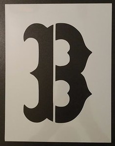 Boston Redsox Red Sox Socks B 8.5" x 11" Custom Stencil FAST FREE SHIPPING | eBay