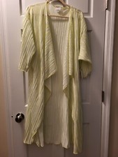 Lularoe Shirley Large NWT Kimono Open Cardigan Pearl Yellow Accordian Pretty