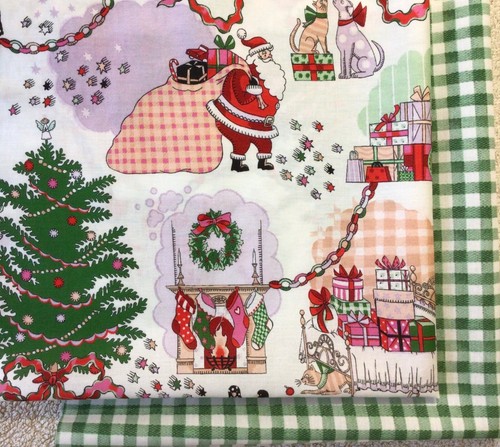 Dolls House & Gingham Check Cath Kidston Bundle 2 * FQ 50cm Square New Christmas - Picture 4 of 15