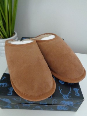 mens suede mule slippers uk