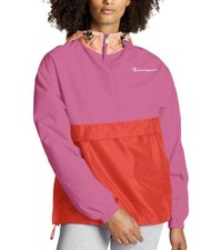 Champion Women's Packable Colorblocked Hooded Jacket Pink M NEW  45