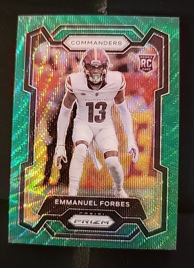 2023 Panini Prizm Emmanuel Forbes #399 Rookie Green Wave Washington Commanders