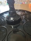 Rare LE Smith Heavy Black Glass 8 Drink Holders Estate JJ 67 — photo 4