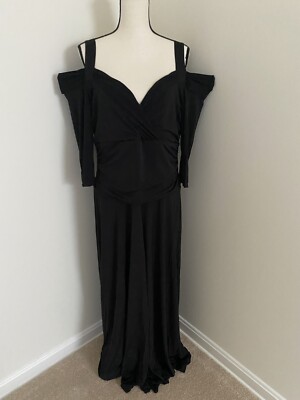 Evanese Women's Plus Size Elegant Long Formal Evening Dress with 3/4 Sleeves 1X