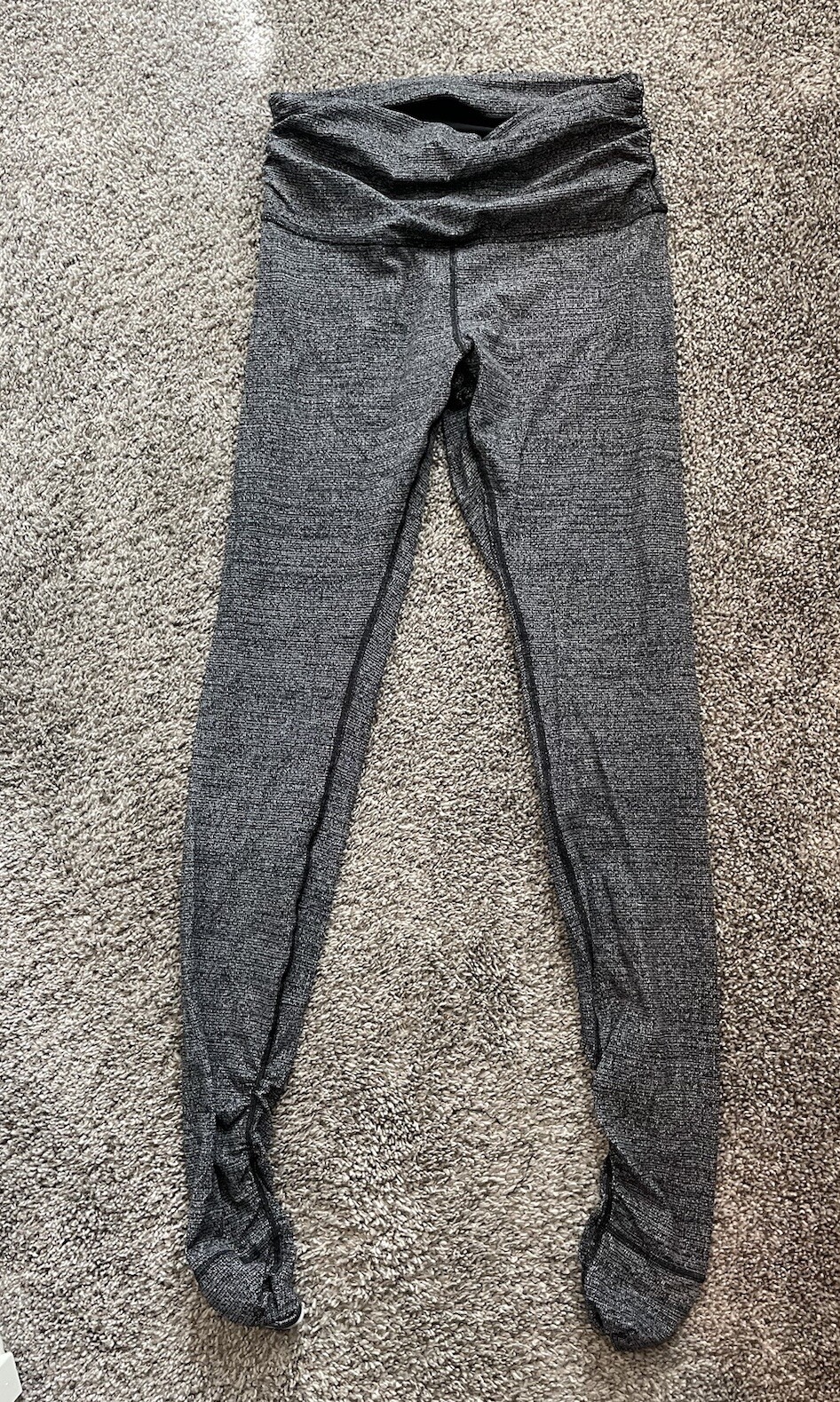 Lululemon Grey Dance Leggings With Foot Strap Size 8