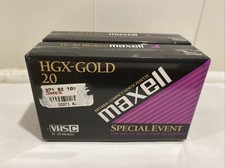 NEW 2-pack Maxell TC-20 HGX-Gold Blank VHS-C Camcorder Videotape 20min