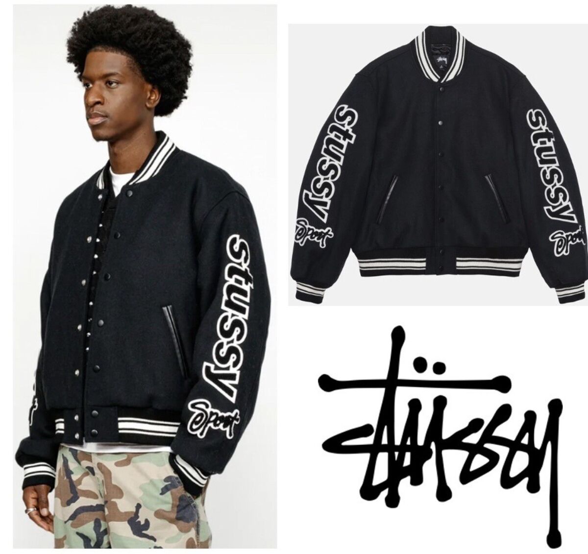 Stussy Varsity Jacket Competition - 115748. NWT. Size Small Stussy Varsity Jacket Competition - 115748. NWT. Size Small