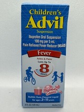Advil Children Oral Ibuprofen 100 mg Buble Gum 4 oz 2 to 11 Years Ex 04/26