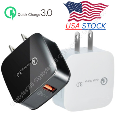 18W Quick Wall Charger Adapter QC 3.0 USB Fast Charge For Samsung iPhone iPad LG