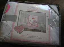 Born Loved 2 Pc CRIB BEDDING SET Comforter  Blanket Microfiber ELEPHANT NIP 