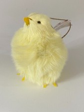 NEW 4" FUR YELLOW CHICK PLACE  TIME ANIMAL ORNAMENT FREE SHIP