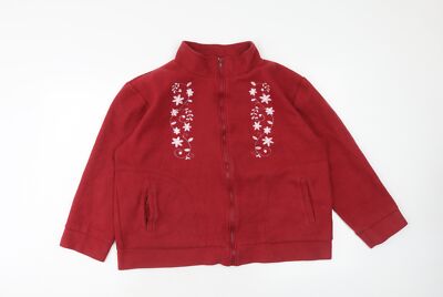 Anne de Lancay Damen Jacke rot Größe M Blumendetail