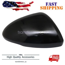 Black Right Side Mirror Cover Cap Shell For Chevrolet Cruze 2017-2019 New