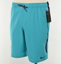 NIKE Mens Oracle Aqua Blue CONTEND Water Repellent Swim Trunks Shorts SMALL NWT