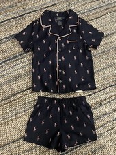 Polo Ralph Lauren Girls Shirt  Shorts Pajama Set NWT