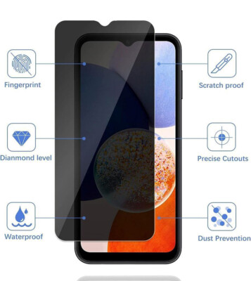 Privacy Tempered Glass Screen Protector for Samsung Galaxy A15/A13/A14/A32/A03