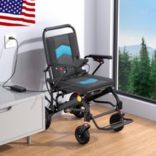 12A Folding Lightweight Electric Wheelchair Mobility Powerchair Fit All Terrain