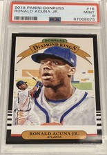 PSA 9 2019 Panini Donruss Baseball Ronald Acuna Jr. #16 Diamond Kings Braves