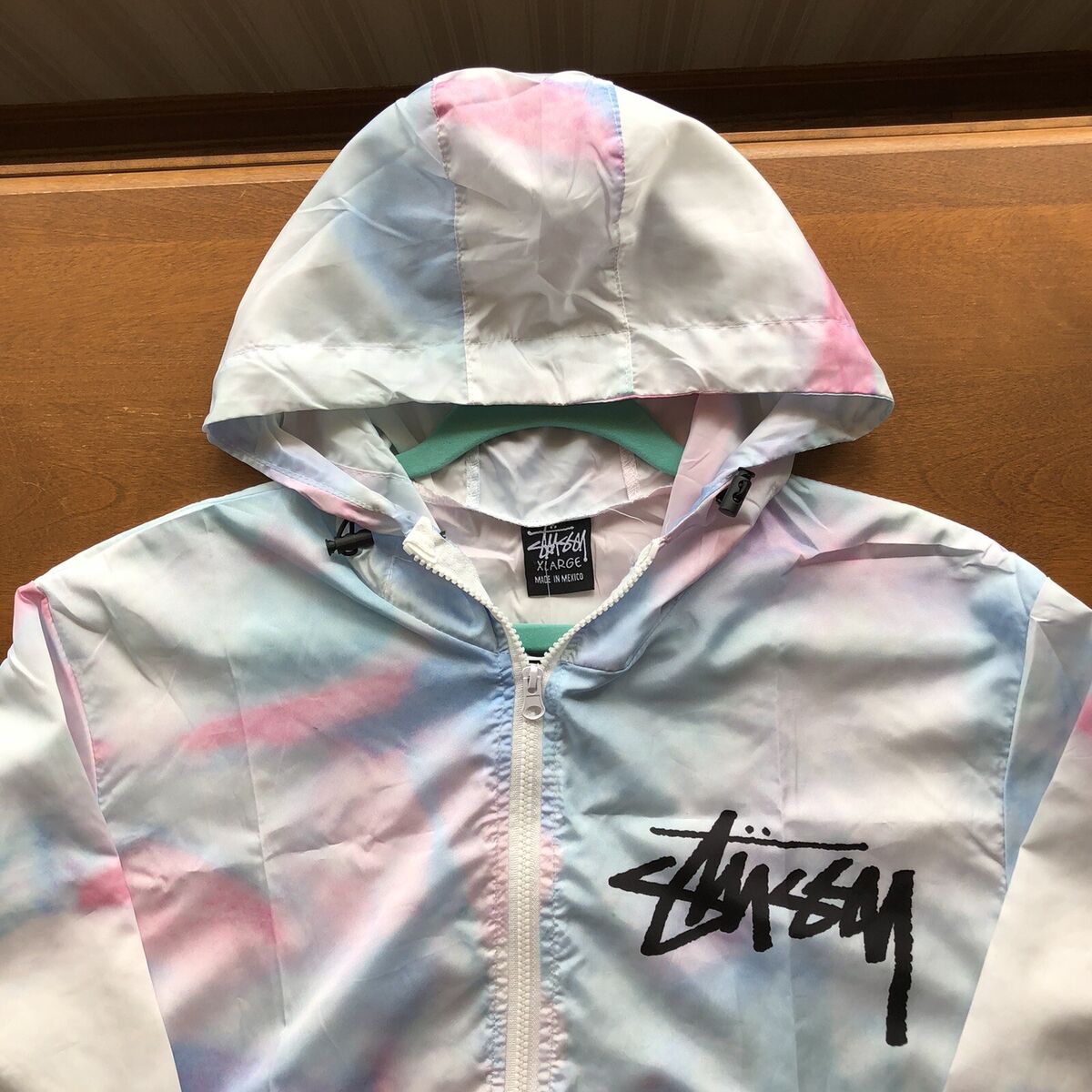Stussy Cotton Candy Tie Dye Windbreaker Lightweight Jacket Stussy Cotton Candy Tie Dye Windbreaker Lightweight Jacket