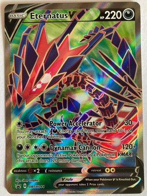 Eternatus V SWSH044 Full Art Pokemon Promo Card (Standard Size) | eBay