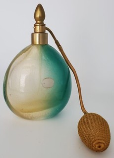 Vintage Italian Murano Sommerso Aventurine Seguso Art Glass Perfume