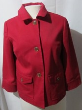 Ladies Pinkish/red Blazer With Leopard Lining And Buttons