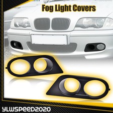 Pair Matte Black Front Fog Light Cover Grille For Bmw E46 M3 2001-2006 2-door
