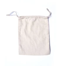 6"x8" Cotton Double Drawstring Muslin Bags (Natural Color)