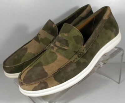 Johnston & Murphy Camo Suede Slip-On Loafer Brown Green Men\'s Size 10M 24-5738 Johnston & Murphy Suede Loafer Casual Shoes for Men for sale  main image 4