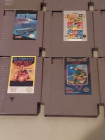 NINTENDO NES Game Lot of 12 Authentic Tested Mario,Commando,Robo Warrior & More!