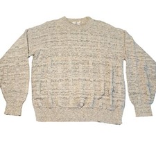 VTG The Mens Store Grandpacore Chunky Knit Sweater M Gray 90s Y2K USA Grunge