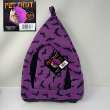 Cats Small Dogs Pet Tent Hut purple with bats design