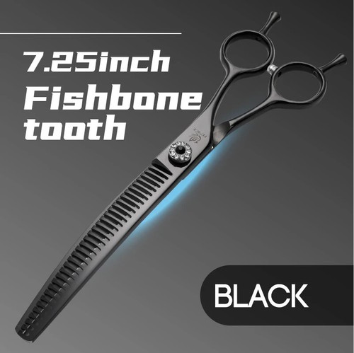 High-end 7.25'' Professional Dog Grooming Scissor Curved Thinning Shears For Cat - Picture 27 of 49