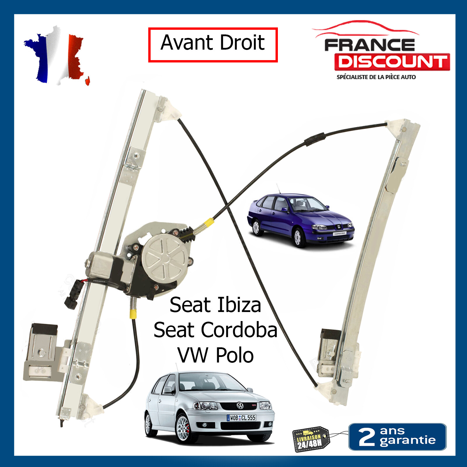 Bloqué au péage ? Changez votre lève-vitre électrique droit 6K4837402AA pour Polo
