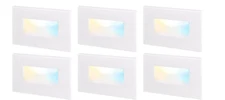 LEONLITE 6-Pack Premium Series 5CCT 120V LED Stair Step Lights, Dimmable 3.5W