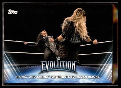2019 Topps WWE Women s Division Wrestling Evolution #WE-3 Nia Jax and Tamina Pay