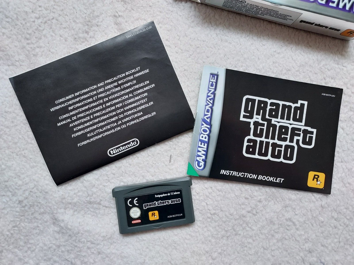 Grand Theft Auto GTA Gameboy Advance GBA BOXED MANUAL Tested Grand Theft Auto GTA Gameboy Advance GBA BOXED MANUAL Tested