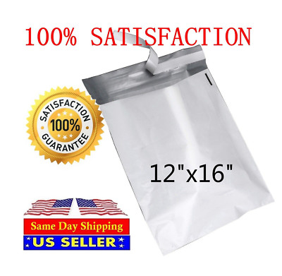 500 Poly Mailers Envelopes 12X16 Self Seal Plastic Bags Matte Finish 2.7 Mil
