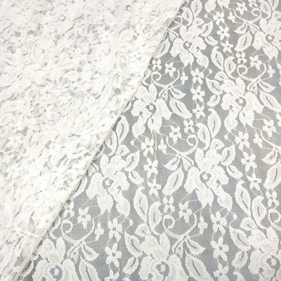 Stoff Spitze Spitzenstoff Blumenmuster cremeweiß off-white wollweiß Kleiderstoff