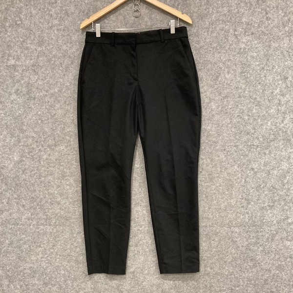 H&M Pants Womens Size 10 Black Straight Mid Rise Pockets Business 9915