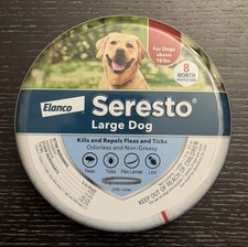 Bayer Elanco Seresto Flea and Tick Collar for Large Dogs - New Sealed