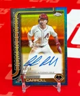 Corbin Carroll 2025 Topps Gilded Chrome Gold Auto BLUE/GOLD REFRACTOR SN /50