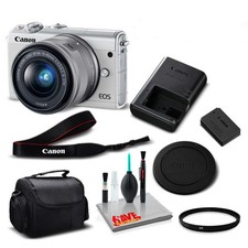 Canon M100 Camera 15-45 Lens Kit Box - Kit with UV Filter- International Model