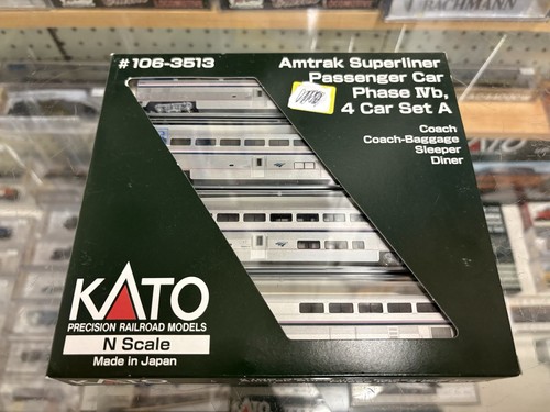Juego de 4 coches Kato 106-3513 Amtrak Superliner fase IVb escala A N NUEVO | Condition: New